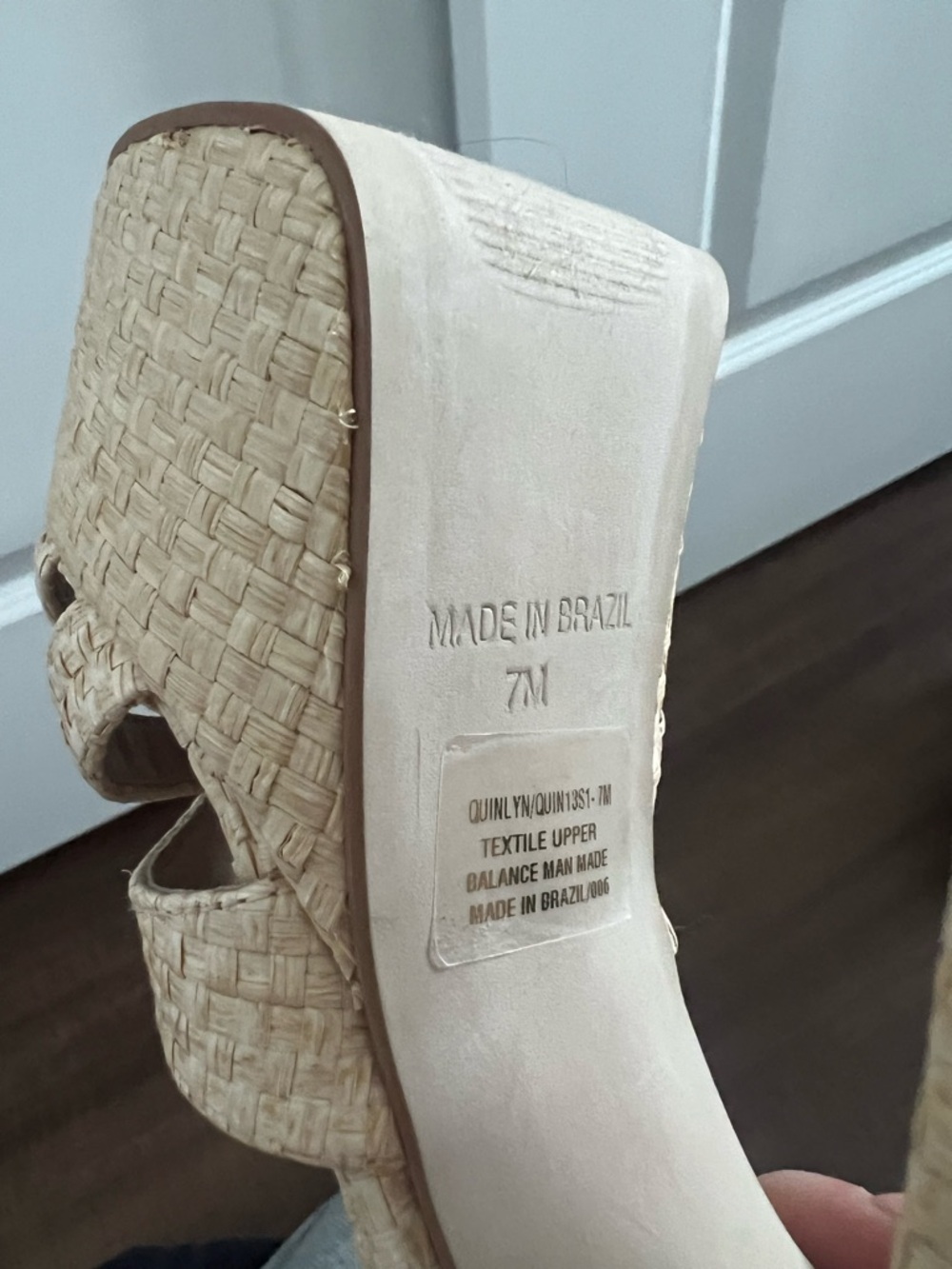 Steve Madden Natural Woven Platform Block Heel Sandals - Picture 5 of 5